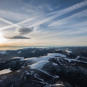 Ballonfahrt Winter Vogesen Elsass