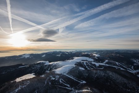 winter hot air balloon flight vosges alsace