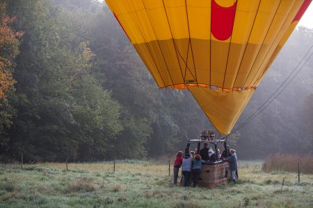 préparation vol montgolfière alsace