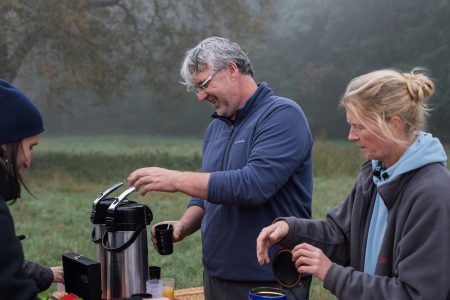 café après vol montgolfière